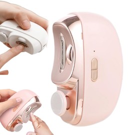 Electric Nail Clipper, FUNPEER 2 in 1 Electric Polishing Automatic Nail Clippers with 2 Adjustable Speeds Electric Finger Nail Clippers for Kids, Women, Seniors and Caregivers (pink2)