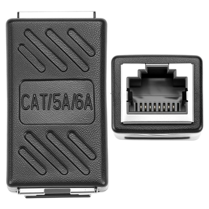 QWORK RJ45 Ethernet Coupler, 6-Pack Female to Female Inline Extender