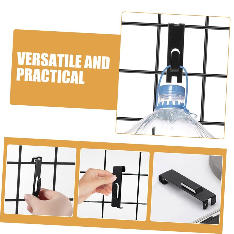 STOBAZA 10pcs Utility Hook Grid Wall Hangers Sturdy Metal Display