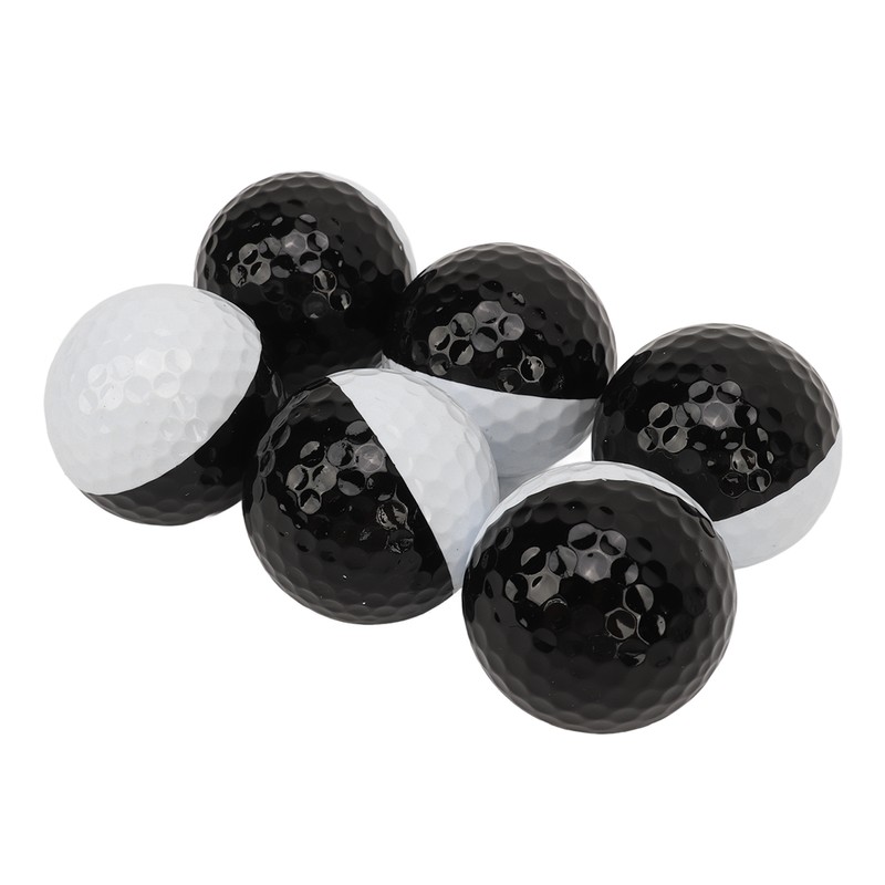 6PCS Golf Balls Synthetic Rubber Resin Putting Practice Ball for