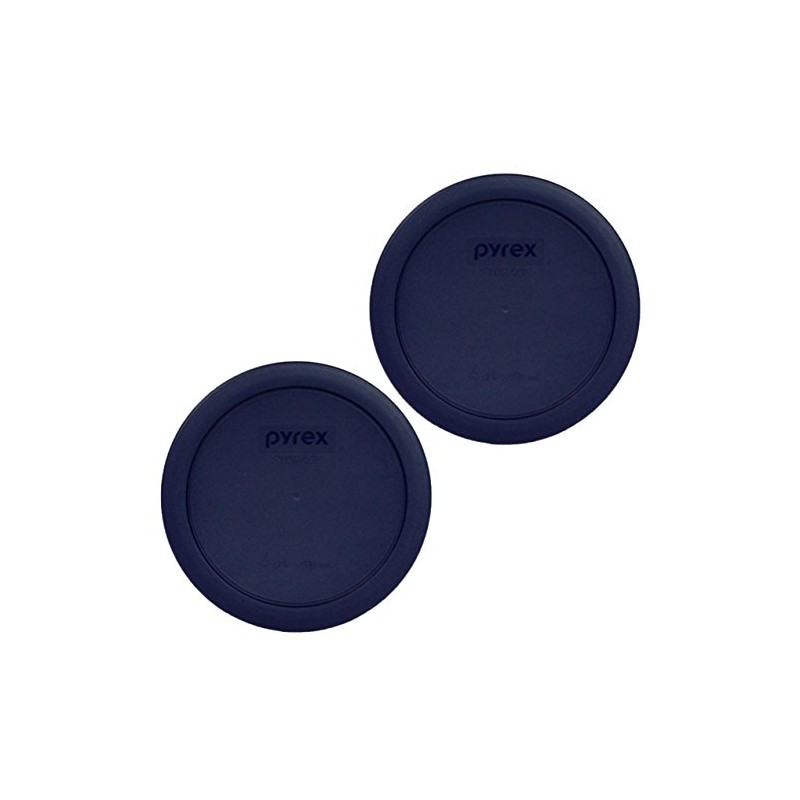 Pyrex 4 Cup Round Plastic Cover Navy Blue (2 Pack)
