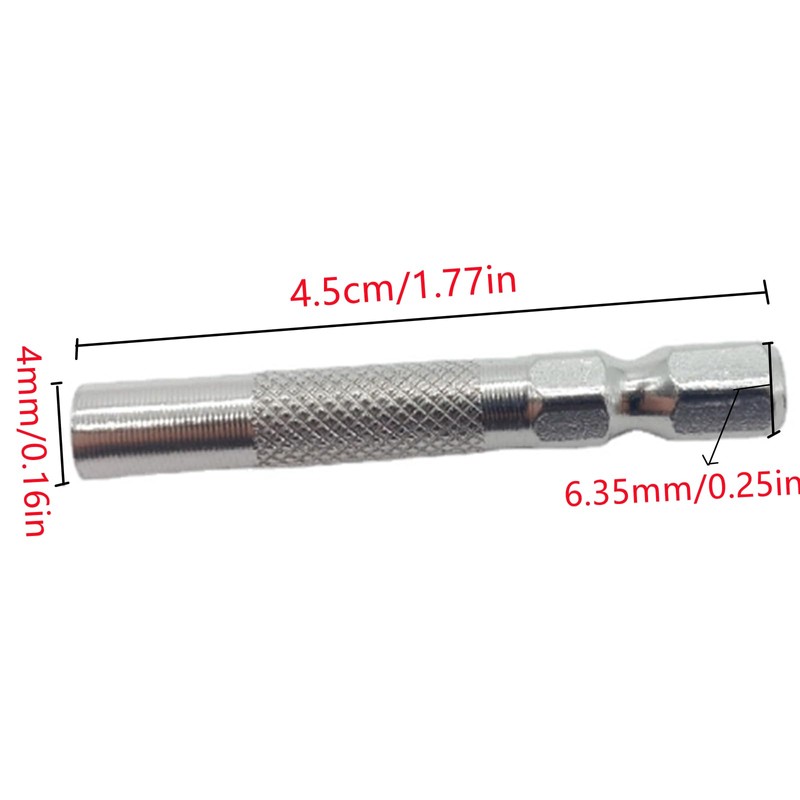 2 Pcs Screwdriver Adapter, 1/4 to 4mm Insert Bit Adapter,