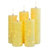 OWLBAY Set of 5 Flickering Flameless Candles with Embedded String