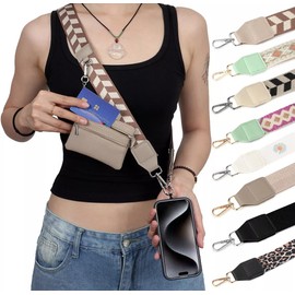 Crossbody Body Phone Holder for Women, New Phone Strap with Zippered Pouch, Adjustable Crossbody Strap (Brown)