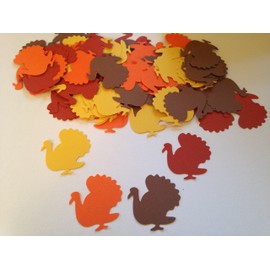 48 Turkey Cut Outs, Turkey Confetti, Thanksgiving Confetti, Thanksgiving Cut Out, Thanksgiving Decor, Fall Confetti, Turkey Cut Out