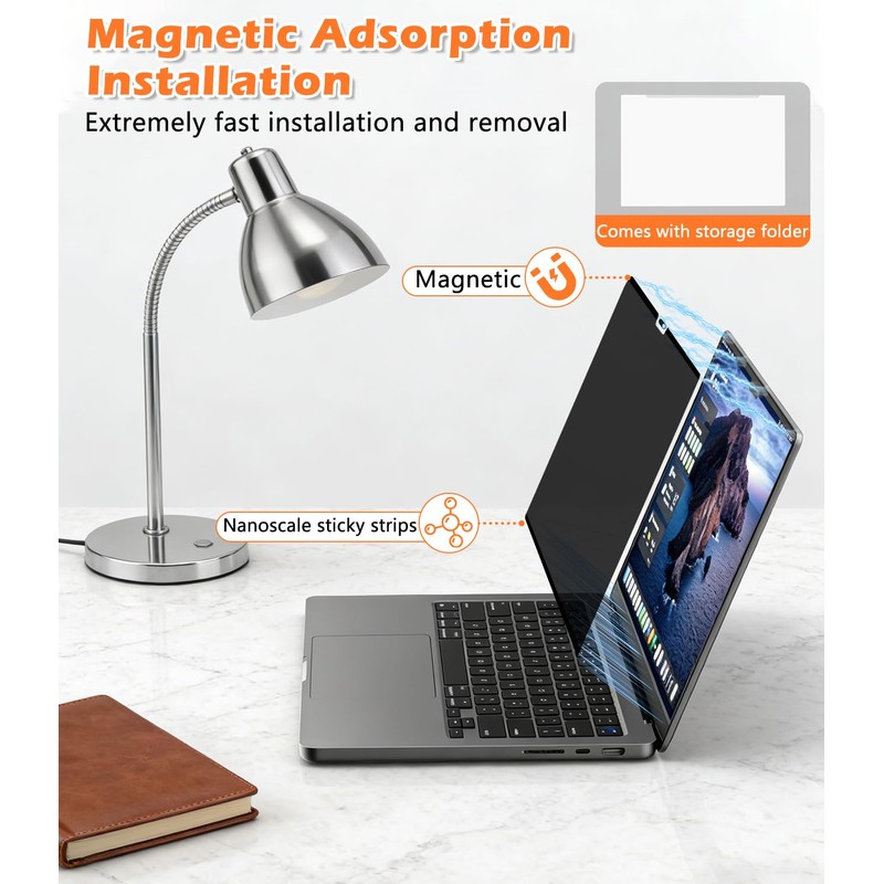 imluckies Magnetic MacBook Privacy Screen for MacBook Pro 16 &