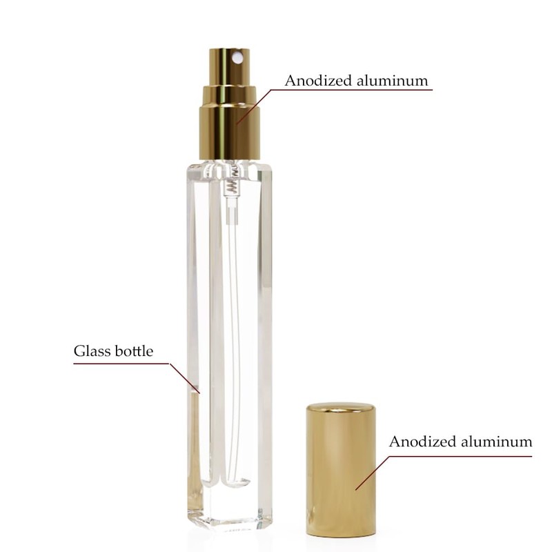 Seafulee 5PCS Cologne Atomizer Empty, 10ML Mini Perfume Bottles Refillable