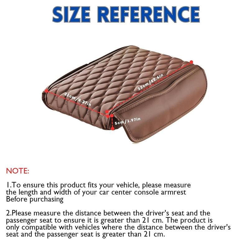 Car Center Console Armrest Protector, Plaid Pattern Car Armrest Protective