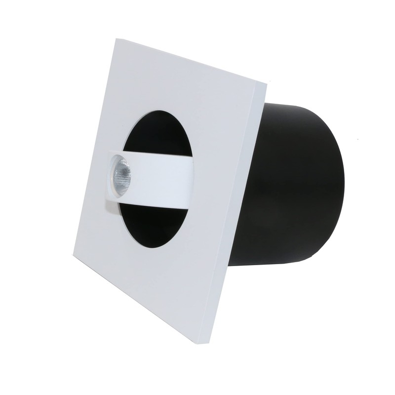 LUMINTURS 3W LED Wall Recessed Step Stair Lighting Bedside Reading