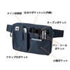 Kutsuwa BE020NB Apron Bag, Stationery Apron Bag, Gusset, Navy, Free