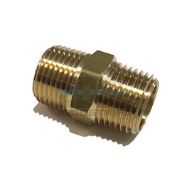 EDGE INDUSTRIAL Brass HEX Nipple 1/2" Male NPT MNPT Fuel / AIR/ Water / Oil/ Gas WOG (Qty 01)