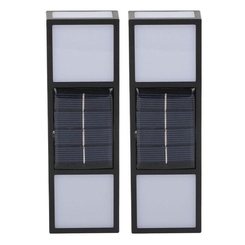 2 Sets Solar Wall Lamp IP65 Protection Grade Bidirectional Multifunctional