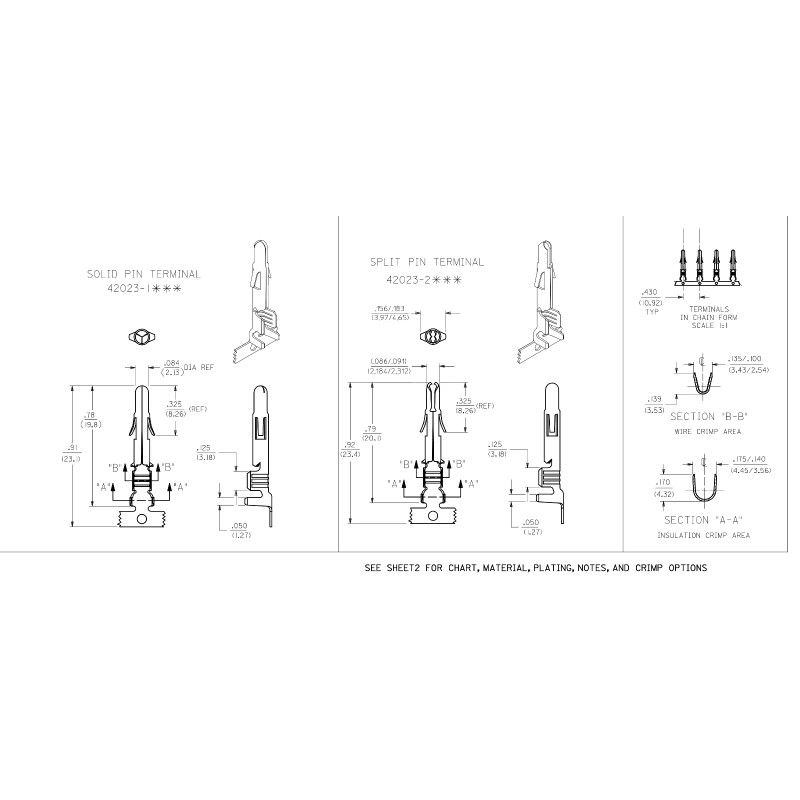 Molex -1 Complete Set - (6 Circuit) w/14-20 AWG, Wire