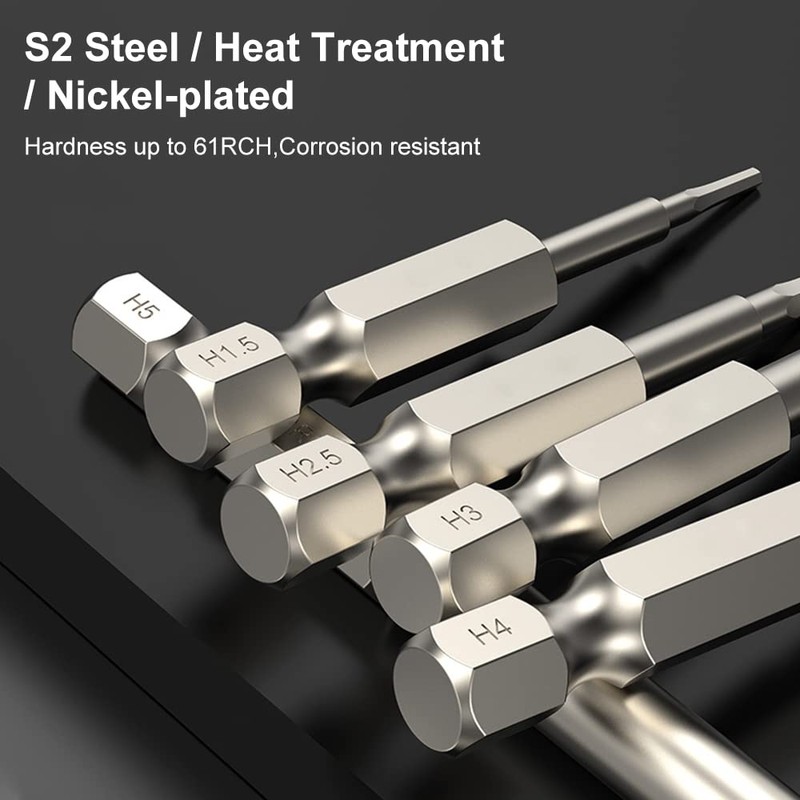 5pcs Hex Head Allen Wrench Drill Bit Set Allen Bits