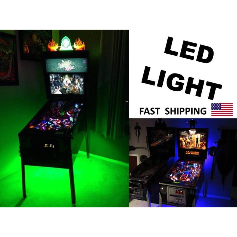 Bride of Pin-Bot Pinball Machine mod COLOR CHANGING LED light