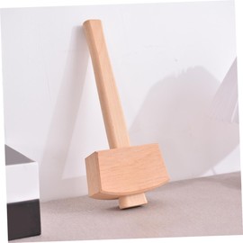 TEHAUX Handcrafted Wooden Mallet for Woodworking Beech Wood Carpenter Hammer with Ergonomic Grip Durable Non Damaging Chisel Hammer for Leathercraft and DIY Wood Carving