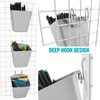 Large Grid Wall Bins - 6Pack Gray Gridwall Accessories Hanging