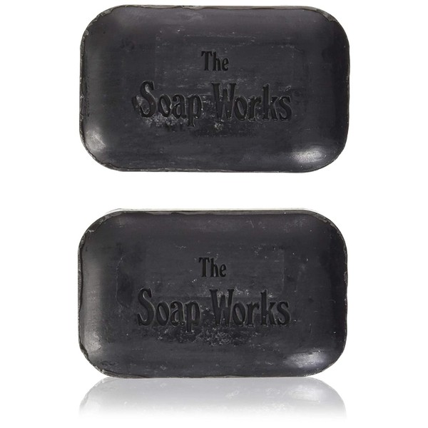 Soap Works Coal Tar Bar Soap (Black) (110g/bar) 2 bars