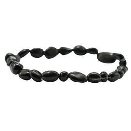 Black Obsidian Bracelet for Women Men's Gifts - Chakra Protection Mens Bracelet - Black Obsidian Crystal Tumbled Stone Bracelet Gemstone Beaded Pulseras Para Hombres Mujer Christmas Stocking Stuffers