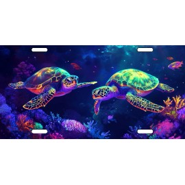 Interesting Sea Turtle License Plate Save The Turtles Beautiful Colors