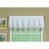 Today's Curtain Verona Reverse Embroidery Valance, 14", White/Blue