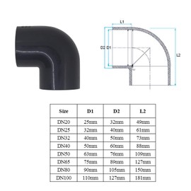 PVC Elbow Fitting 20 25 32 40 50 63 75 90 110mm PN16 Pool Pipe Fittings PVC Adapter Connector 90 Degree