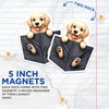 (2 Pack) Cute Dog Magnets - Novelty Animal Magnets -