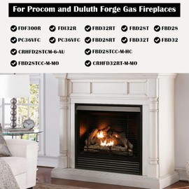 Hiorucet FIB100 Blower for Procom and Duluth Forge Gas Fireplaces, FDF300R, FDI32R, FBD32RT, FBD28T, PC36VFC, PC32VFC Ventless Fireplace. Fan Kit FIB 100 Dual Fuel Fireplace Blower Large Black Silver.