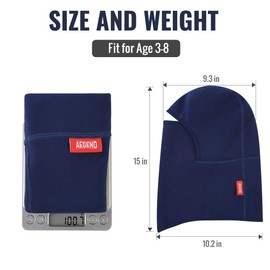 Aegend Kids Balaclava Windproof Ski Face Warmer for Cold Weather Winter Sports Skiing, Running, Cycling, 1 Piece, 4 Colors Blue