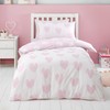 Catherine Lansfield Brushed Cotton Hearts Reversible Junior Duvet Cover Set