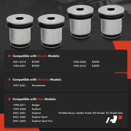 A-Premium Set of 4, Front Upper Control Arm Bushing Kit, Compatible with 1995-2011 Ford & Mazda & Mercury, Explorer, Explorer Sport Trac, Ranger, B2300, B2500, B3000, B4000, Mountaineer