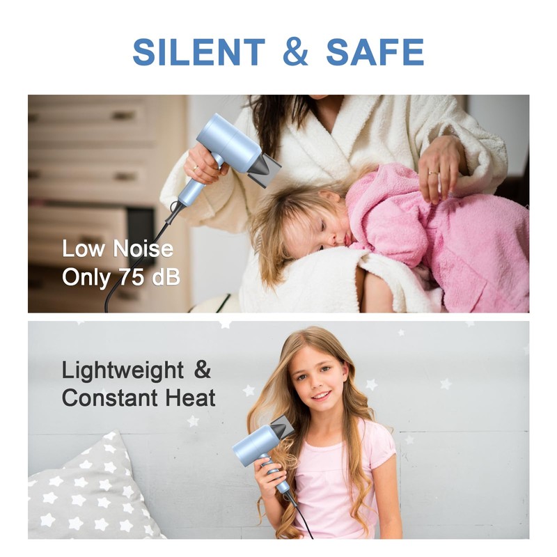 Slopehill Professional Ionic Hair Dryer, Powerful 1800W Fast Drying Low
