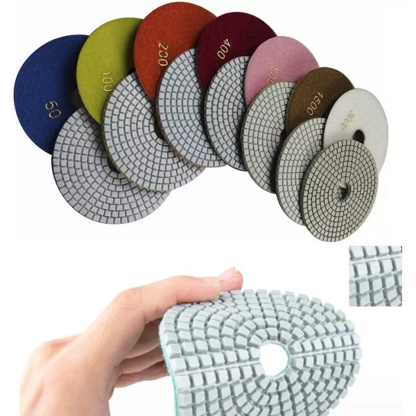 Roxx Tools Diamond Polishing Pads 5 Inch 5 piece Set