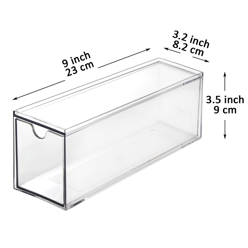 Youngever 3 Drawers Plastic Kitchen Pantry Stackable Storage Organizer, Plastic