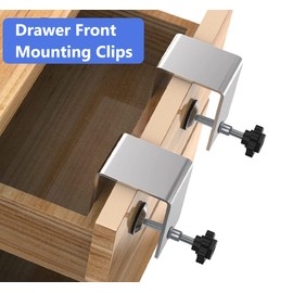 2 Pcs Drawer Front Installation-Clamps Stainless Steel Universal Fixing C-Clamp Stable Furniture Woodworking Jig Adjustable Cabinet Jig Tool Furniture for Carpenter Household Easy Fast Installation