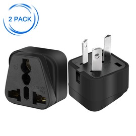 Strhowill (2pack) AUS Plug to UK/US/EU Socket Power Converter,Australia 3 Prong Travel Plug Adapter,3 pin Male Plug of ustralia, China, New Zealand，Argentina Travel Plug Travel Convert Adapter (Black)