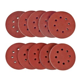 Sanding Discs Pads,SPTA 100Pcs 125mm Orbital Sander Discs, Hook and Loop 40# 80#,120#,180#,320#,400#,600#,800#,1500#,2000# Grits 8-Holes Sandpaper For Random Orbital Sander-SDPS5M100