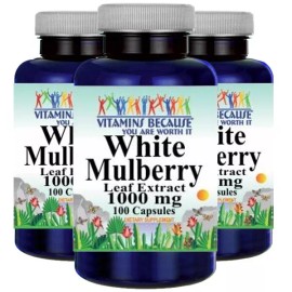 Vitamins Because White Mulberry Leaf Extract 1000mg 3X200 Caps Naturally Contains Quercetin