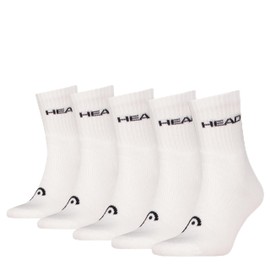 HEAD Unisex Sports Crew Socks (Pack of 5), White