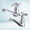 DOITOOL Stainless Steel Single Hole Cross Faucet Set Vintage Bathroom
