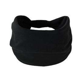 perfeclan 2x Outdoor Stirnband Bandanas Waschbares komfortables Haar Band Wrap Schweißband für Bewegung Klettern Softball -Fußball Basketball, Schwarz