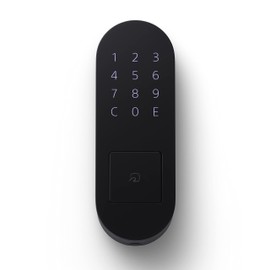 Qrio Pad Curio Pad, Black, Locked with PIN or Card, Smart Lock, Smart Home, AppleWatch, Alexa, GoogleHome, Entryway, Door Lock, Auto-Lock, Auto-Lock, Hands-free Unlocking, Retrofitting, No Construction Required, Security Prevention, Smartphone, Double-Si