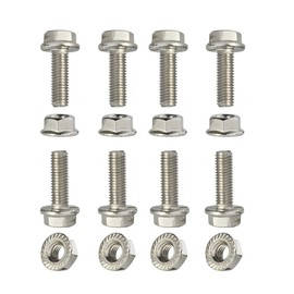 M8-1.25x40mm Flanged Hex Head Bolts Stainless Steel Screws - 8mm Diameter x40mm- High-Grade Corrosion-Resistant Fasteners for Industrial, Automotive, and DIY Applications - 8 Pack (M8040)