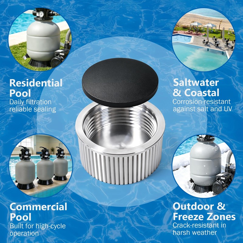SX180HG Pool Sand Filter Drain Cap with Gasket – Thick