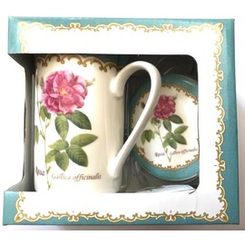 Kent Pottery 2PC Mug With Matching Lid - Rosa Gallica Officinalis