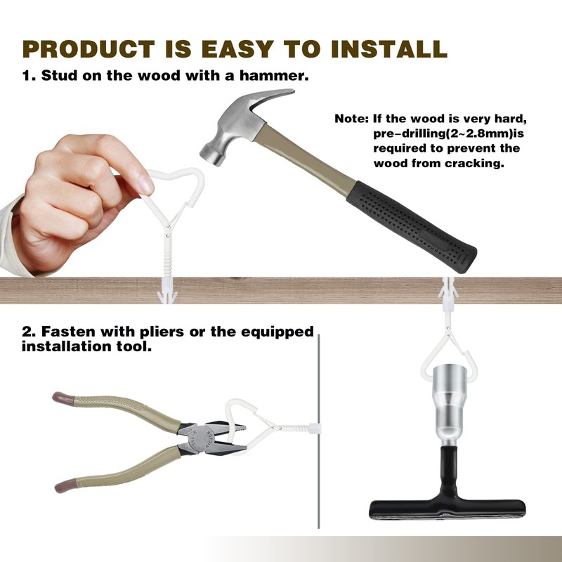 Ticway 20 PCS Safety Screw Hooks, Q-Hanger Hook for Hanging
