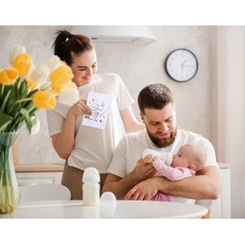 Hohomark First Fathers Day Cards Happy 1st Fathers Day Greeting Card from Baby for Dad to be New Dad First Time Dad Fathers Day Card for Husbands from Wife with Envelope