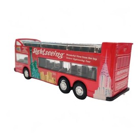 Sightseeing Bus die cast metal car pull back action
