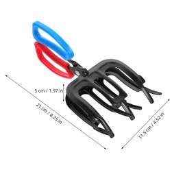 Wensmy Claw Fish Gripper Metal Fishing Pliers Gripper Fish Control Clamp Multifunctional Three or Two Teeth Fishing Pliers for Most Freshwater Fish Grip Tackle Holder (3 claws+3 claws)