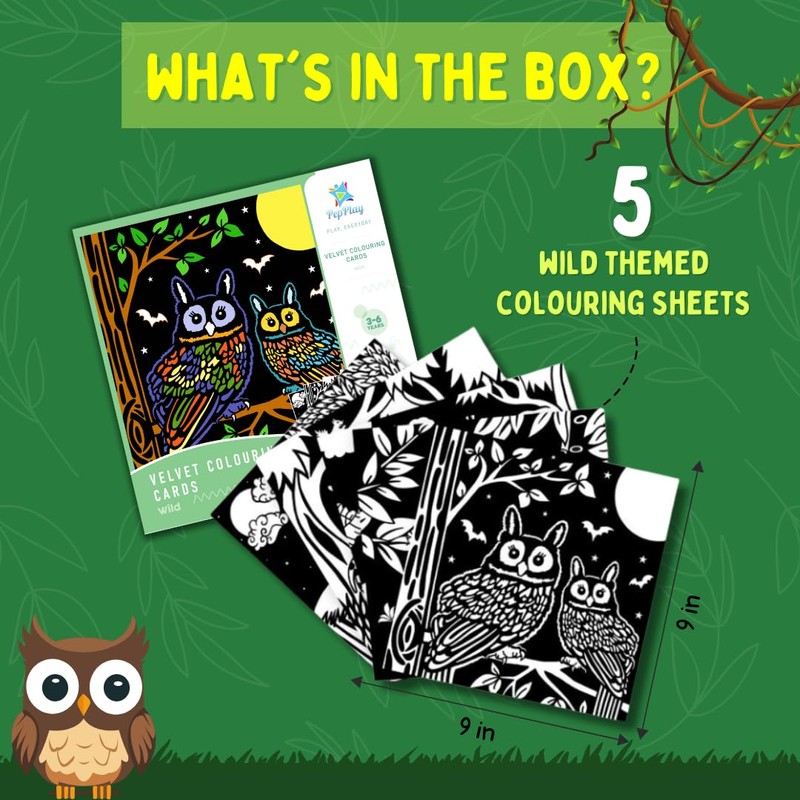 PepPlay Velvet Coloring Card (Wild)